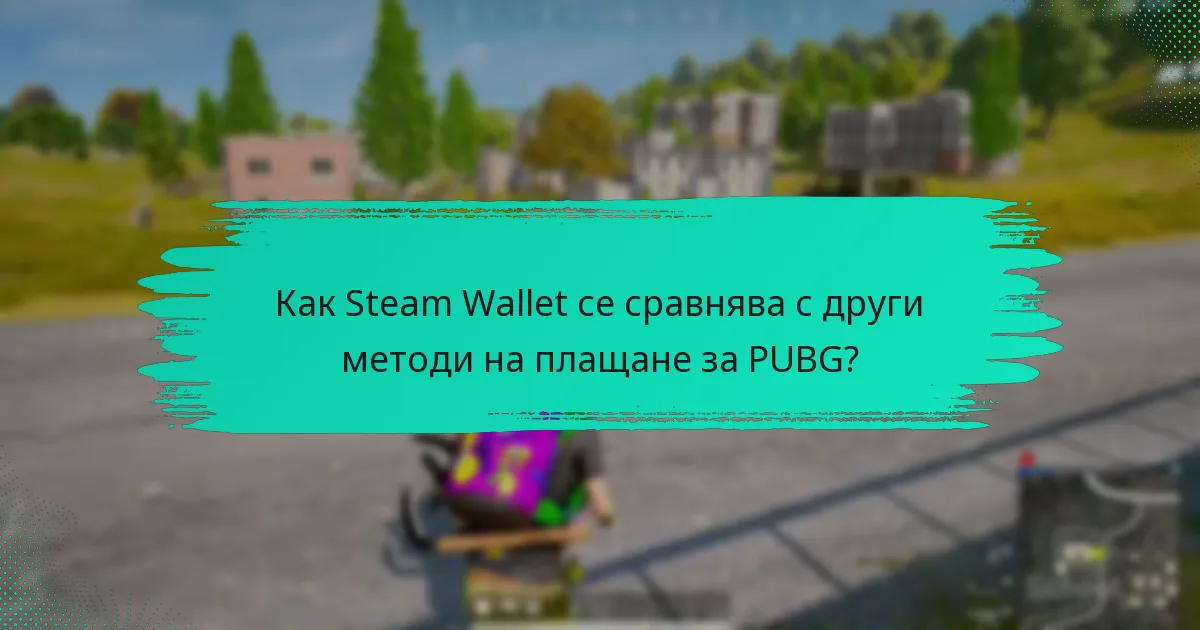 Как Steam Wallet се сравнява с други методи на плащане за PUBG?