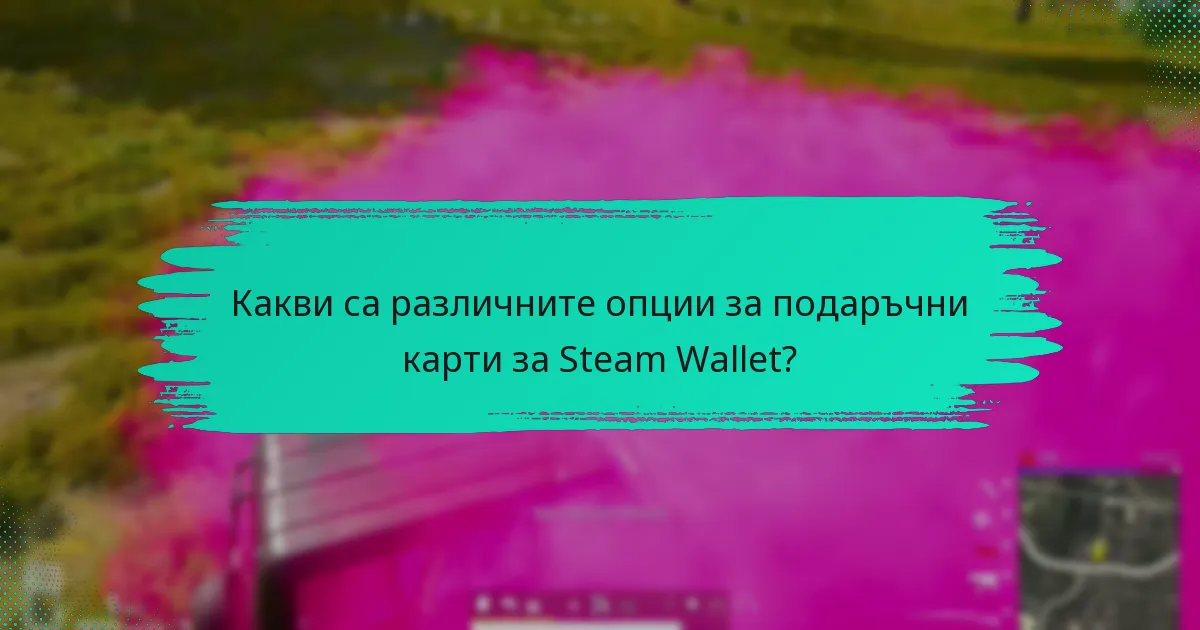Какви са различните опции за подаръчни карти за Steam Wallet?