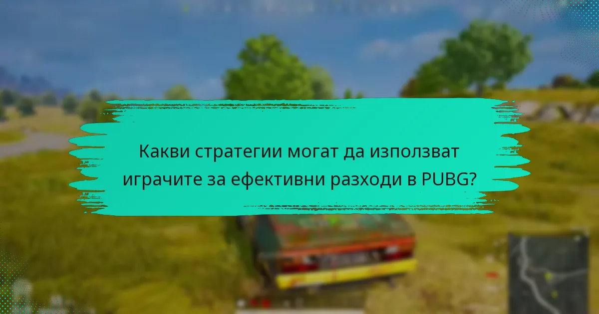 Какви стратегии могат да използват играчите за ефективни разходи в PUBG?
